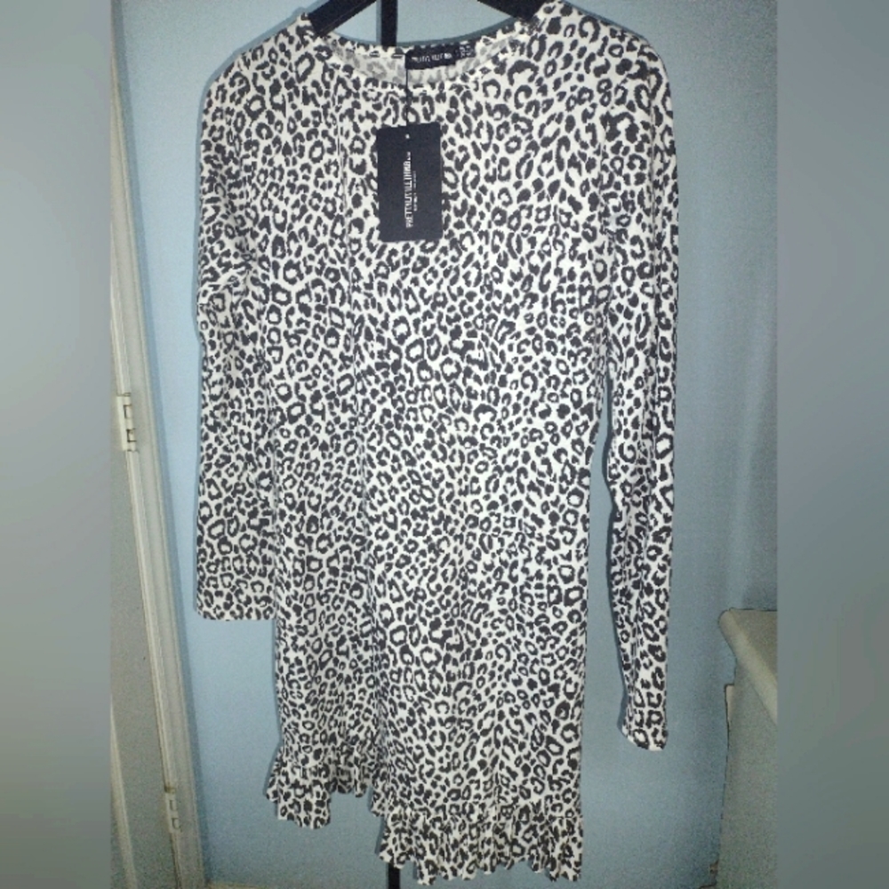 NWT pretty little thing animal print dress size 14